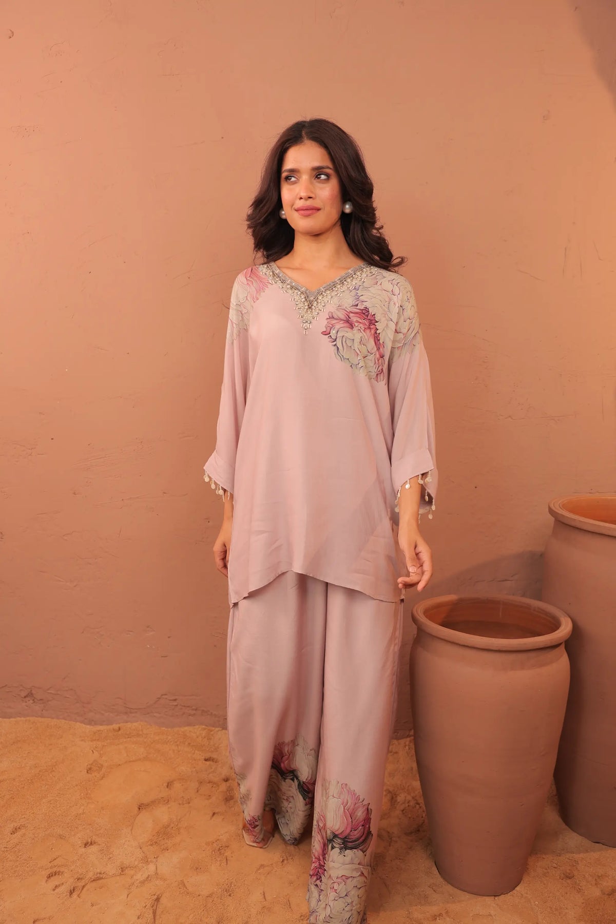 Carnation Crush - Kimono Tunic Set