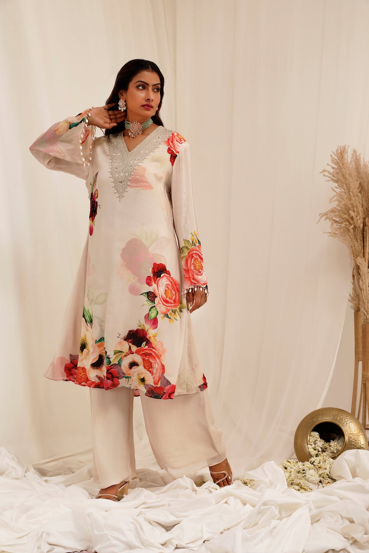Gul Dasta A-line kurta set