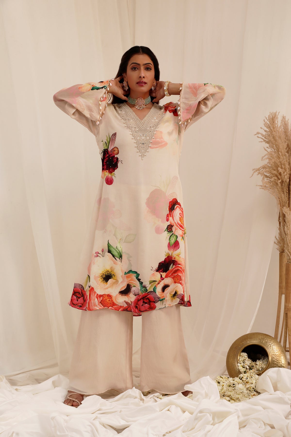 Gul Dasta A-line kurta set