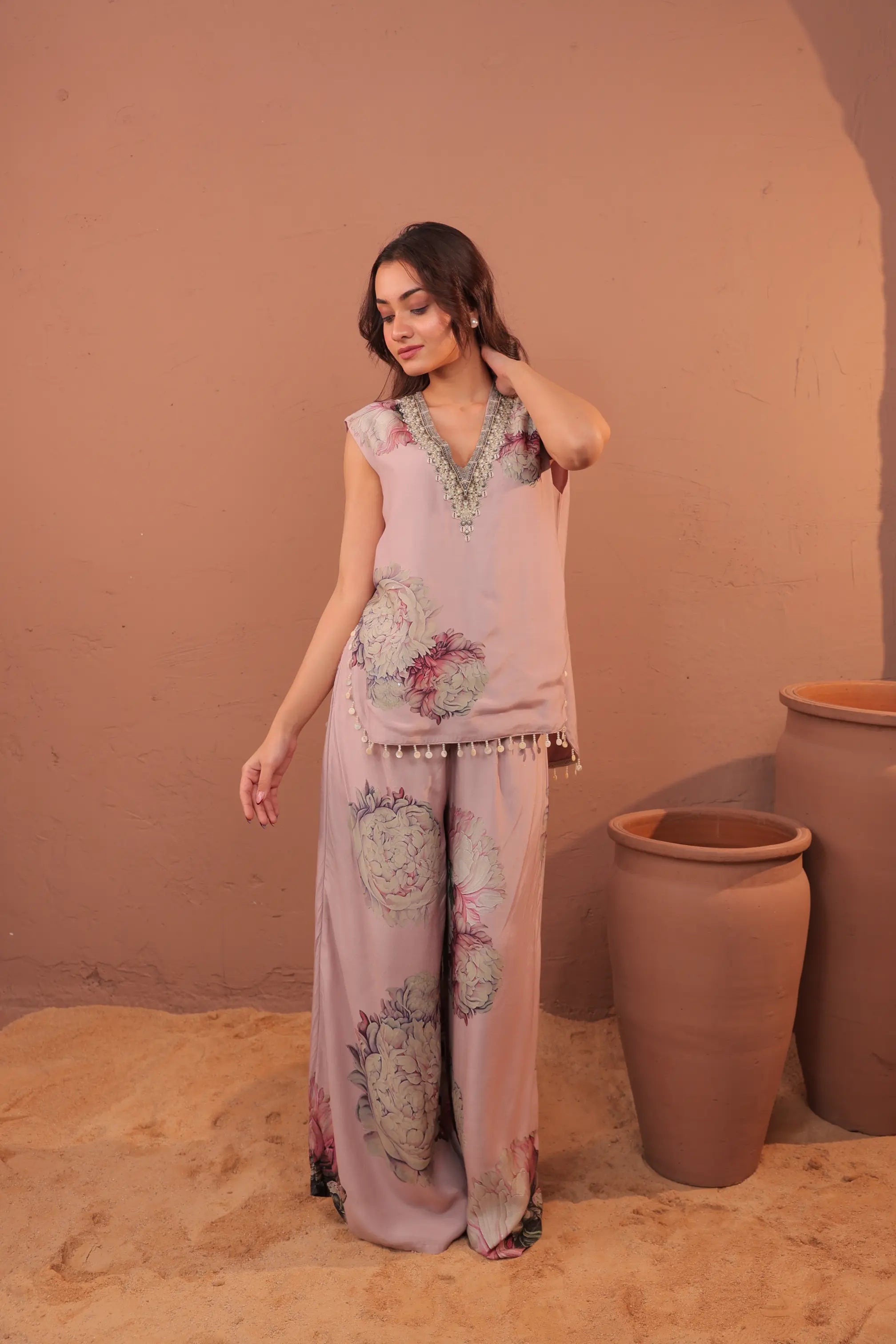 Carnation Crush - Vest Co-ord Set