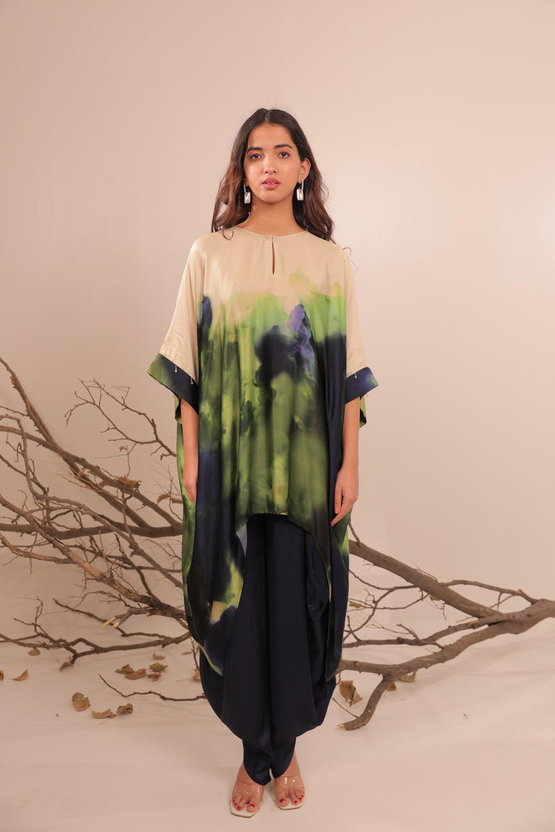 Jheel - Asymmetric Kaftan Set