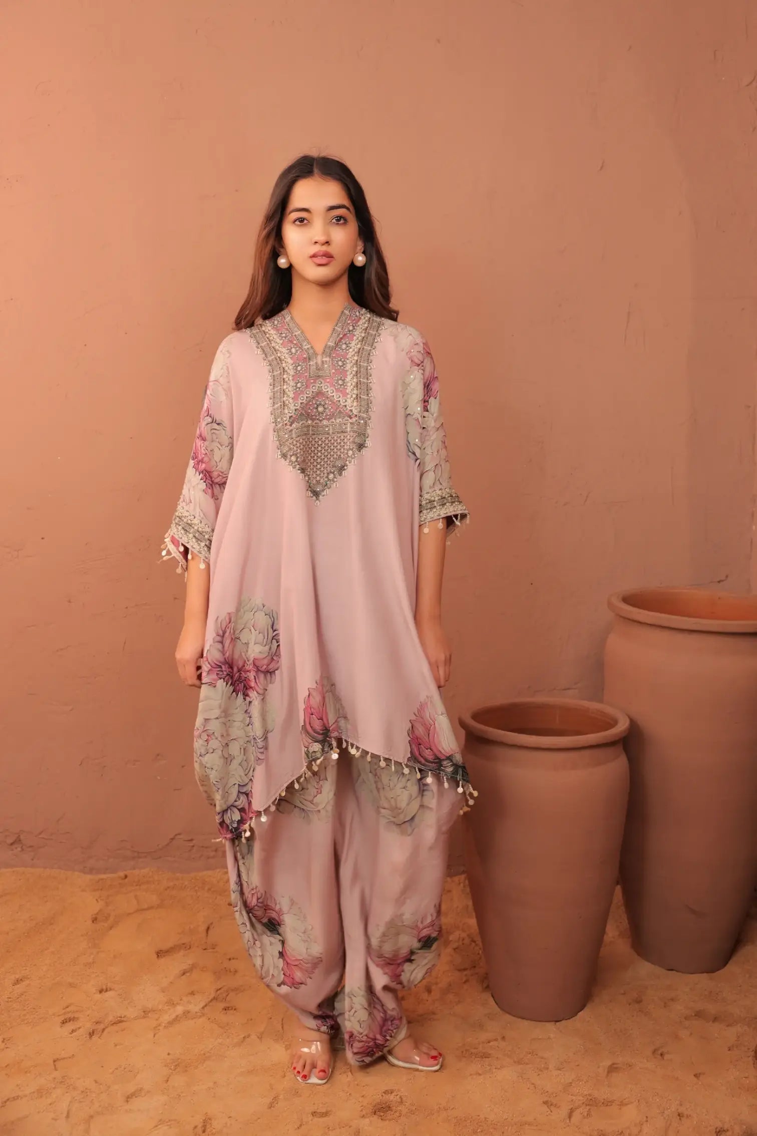 Carnation Crush - Kaftan Set