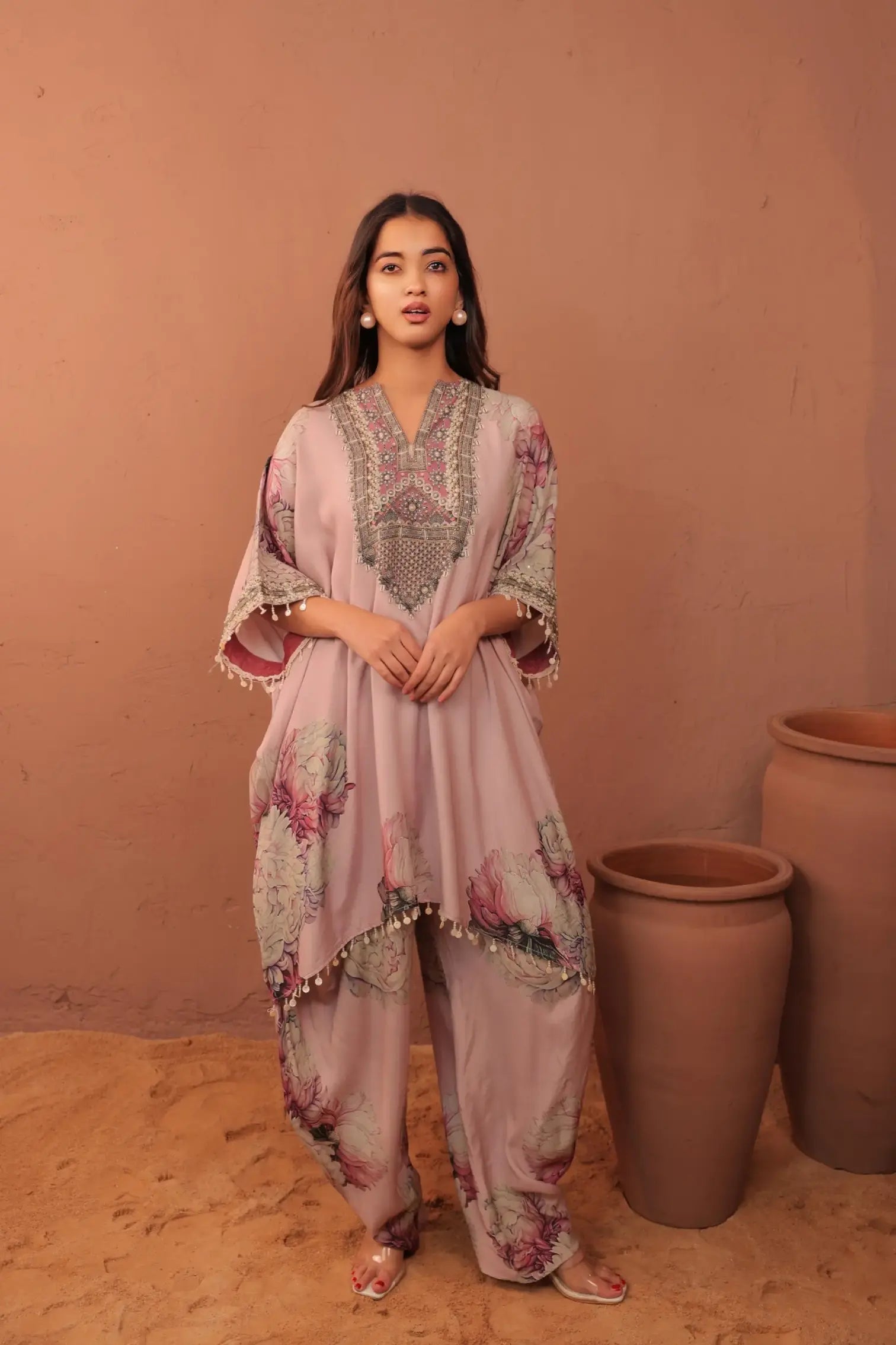 Carnation Crush - Kaftan Set