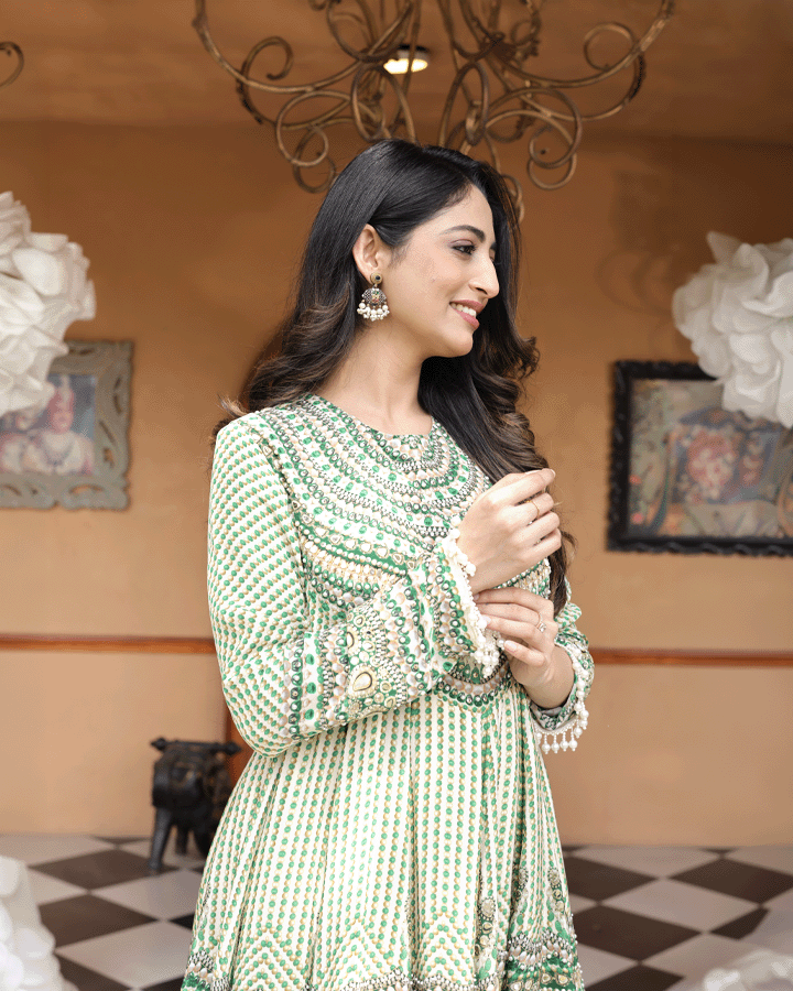 Sheesh Mahal Peplum Kurta Set - Detail view