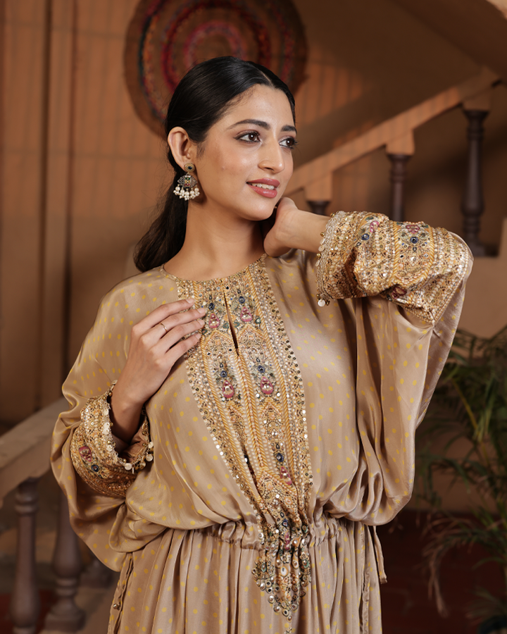 Long Kaftaan Set - Sunheri Collection