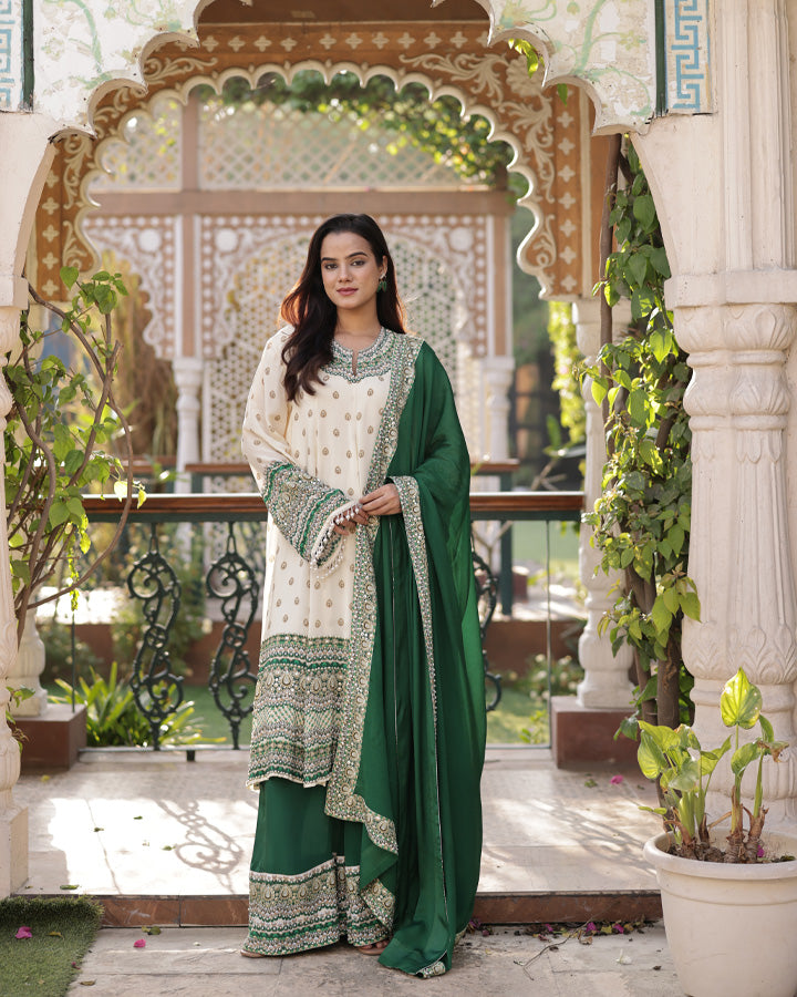 Sheesh Mahal Anarkali Suit - Full flare view