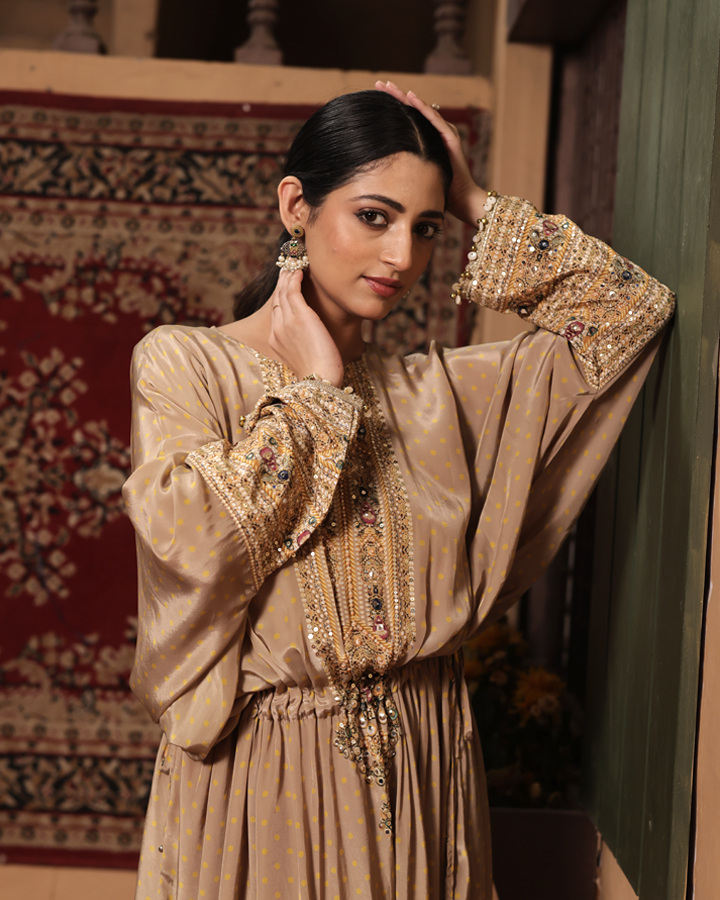 Long Kaftaan Set - Sunheri Collection
