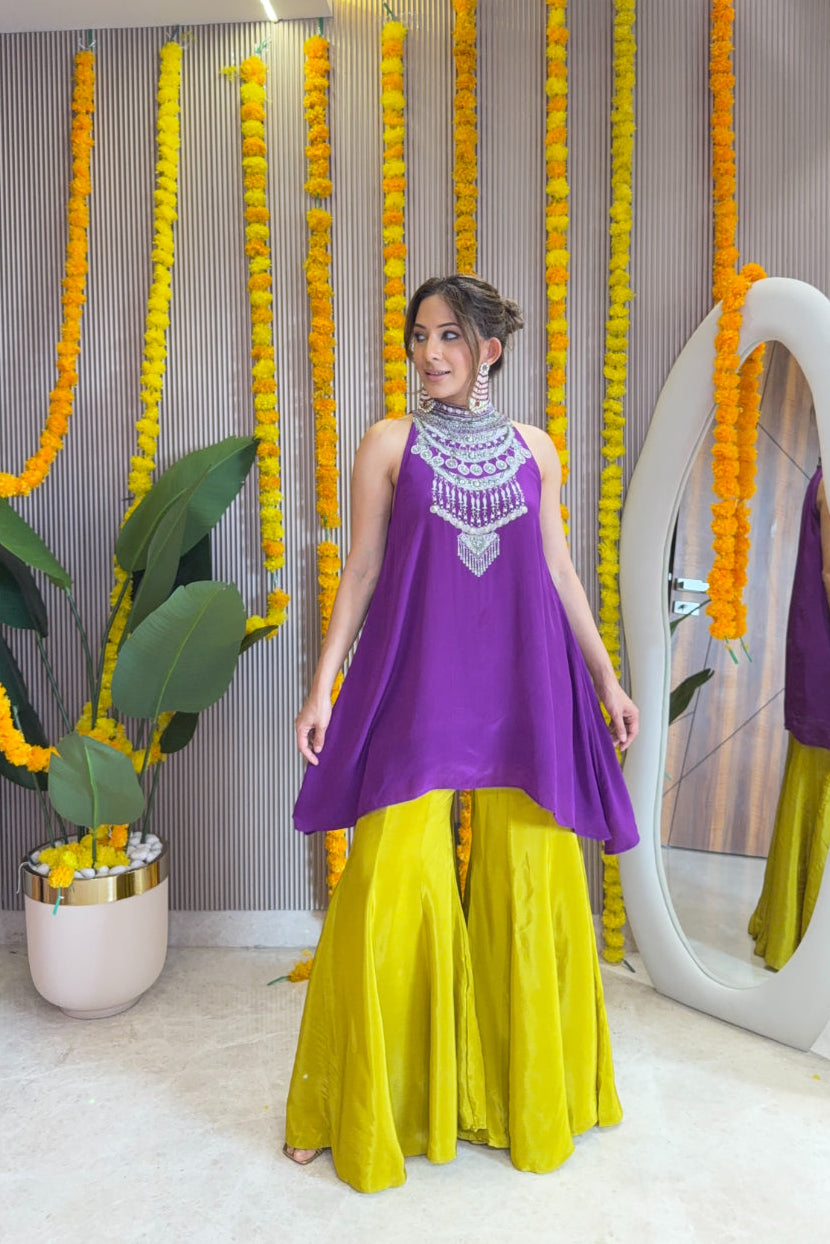 Zaira - Halterneck Sharara Set