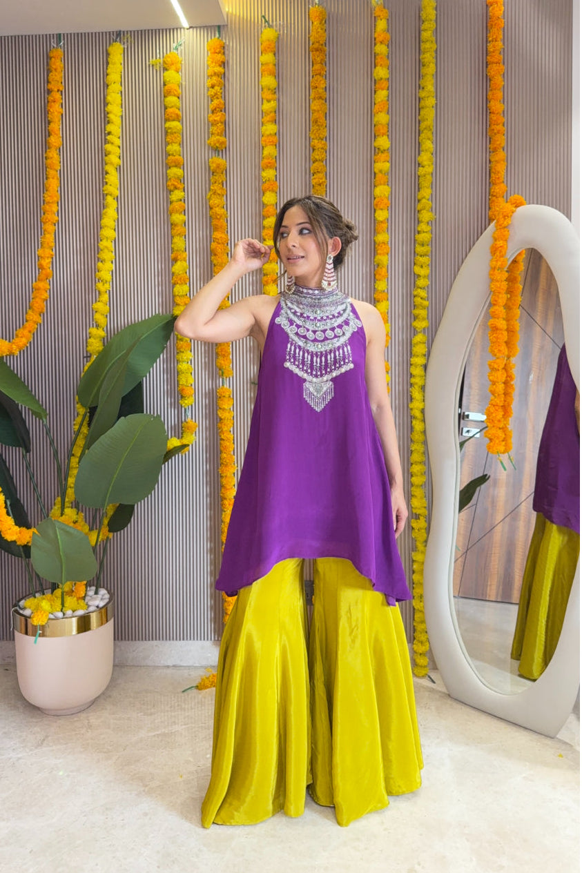 Zaira - Halterneck Sharara Set