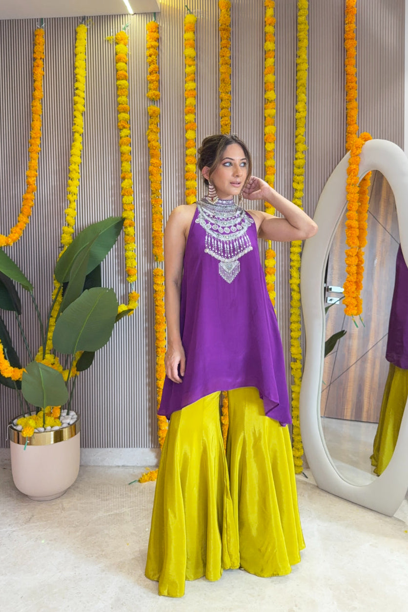 Zaira - Halterneck Sharara Set