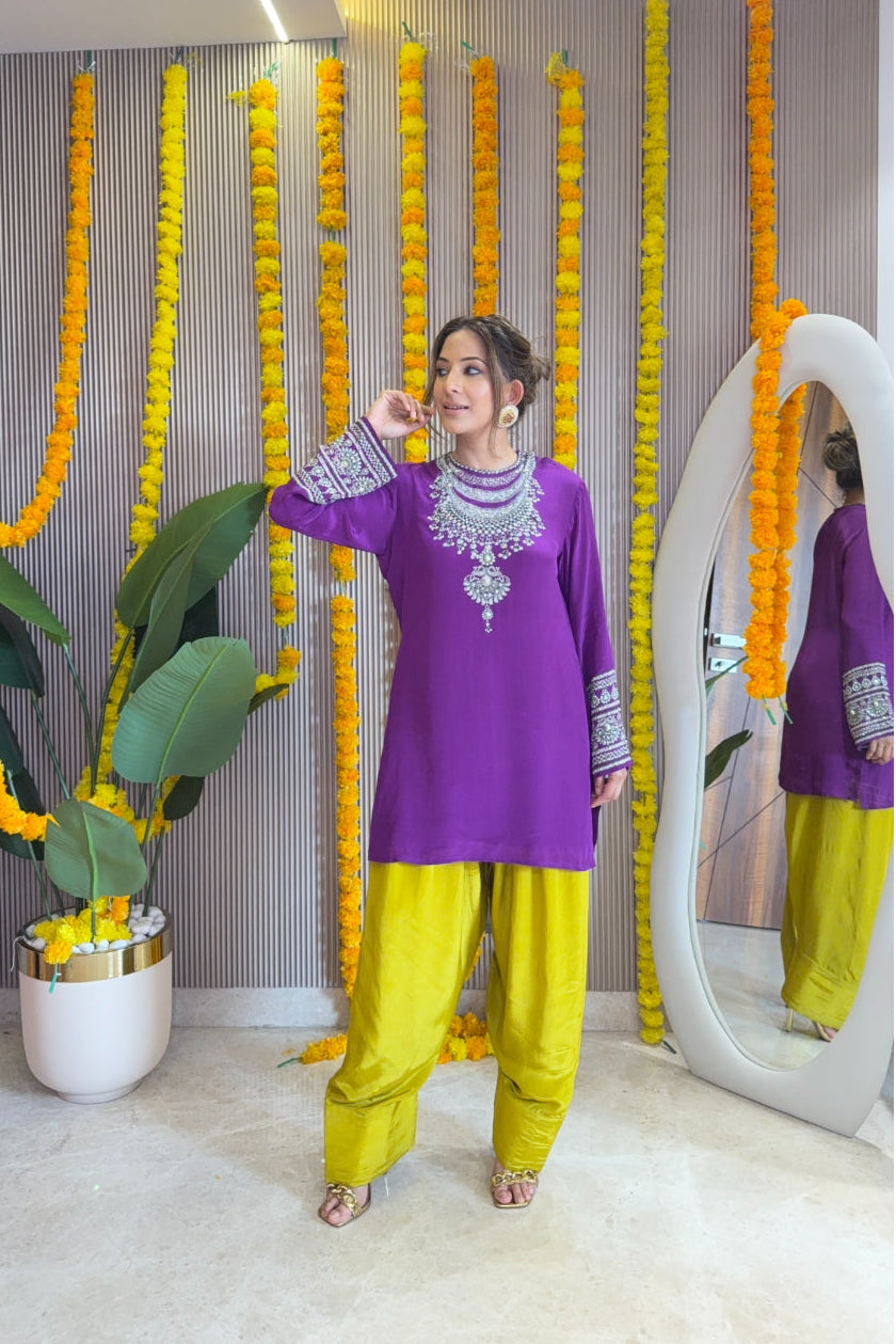 Zaira - Short Kurti with Farshi Salwar