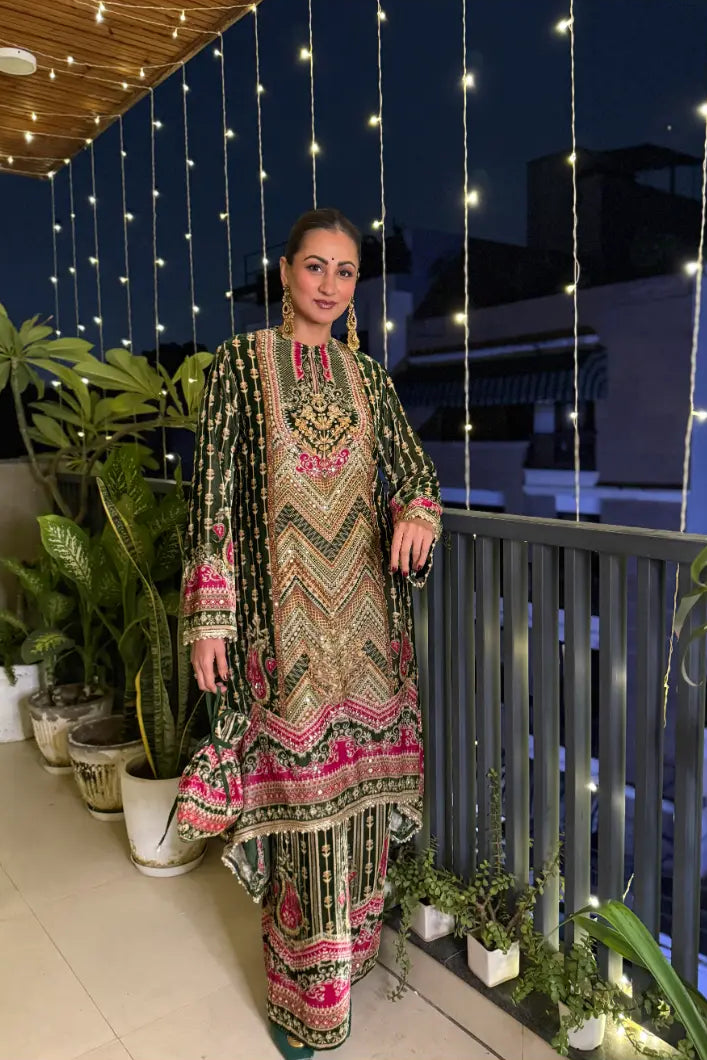 Naaz - Velvet A-Line Kurta Set