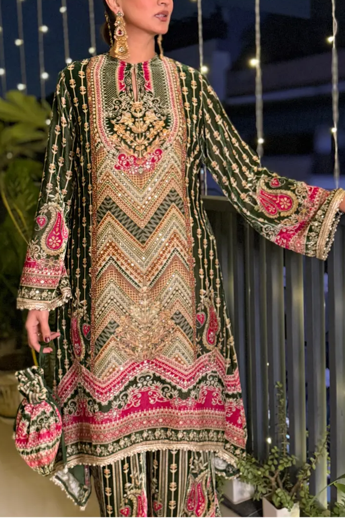 Naaz - Velvet A-Line Kurta Set