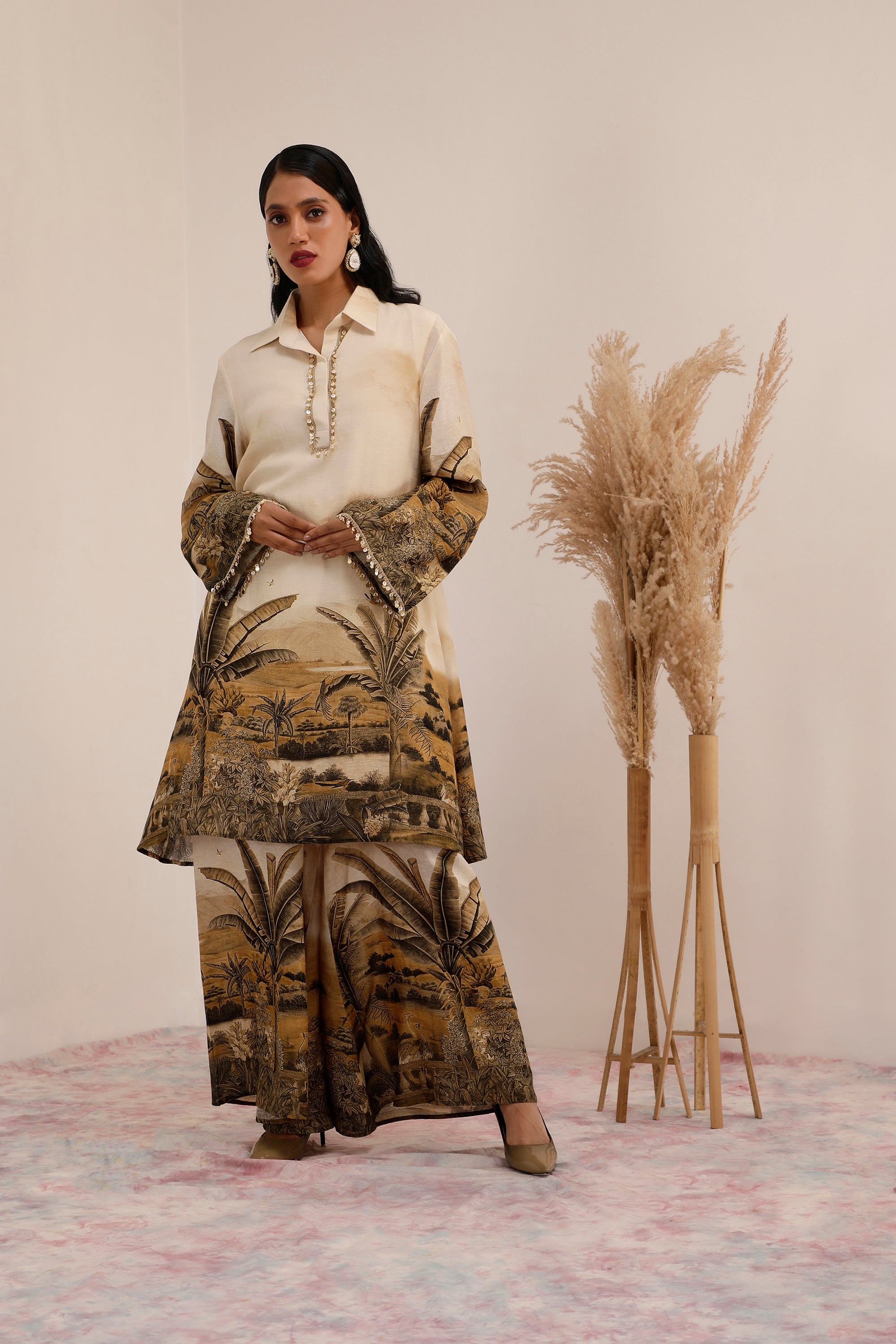 Vanya Palm - Tunic Set