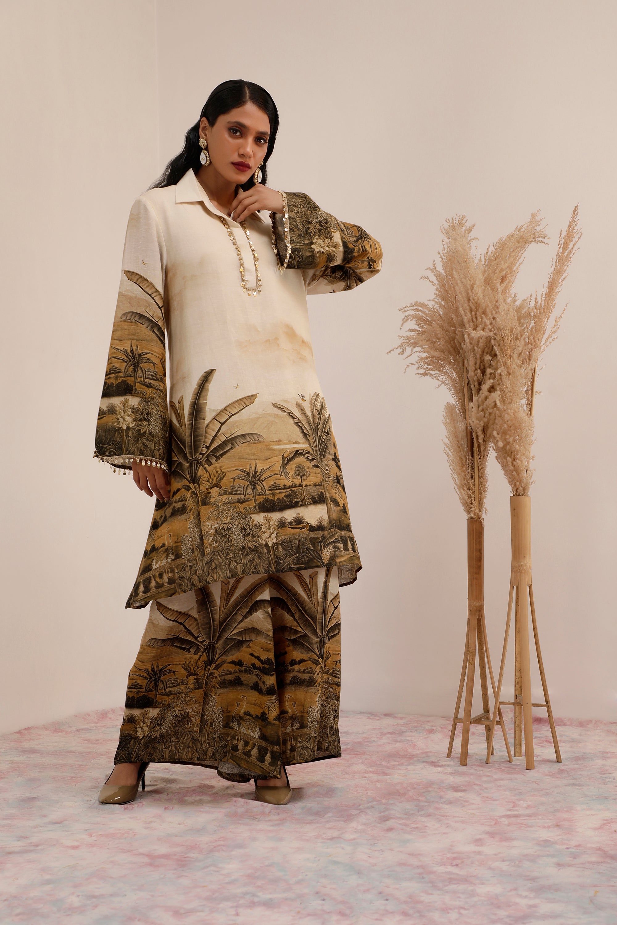 Vanya Palm - Tunic Set