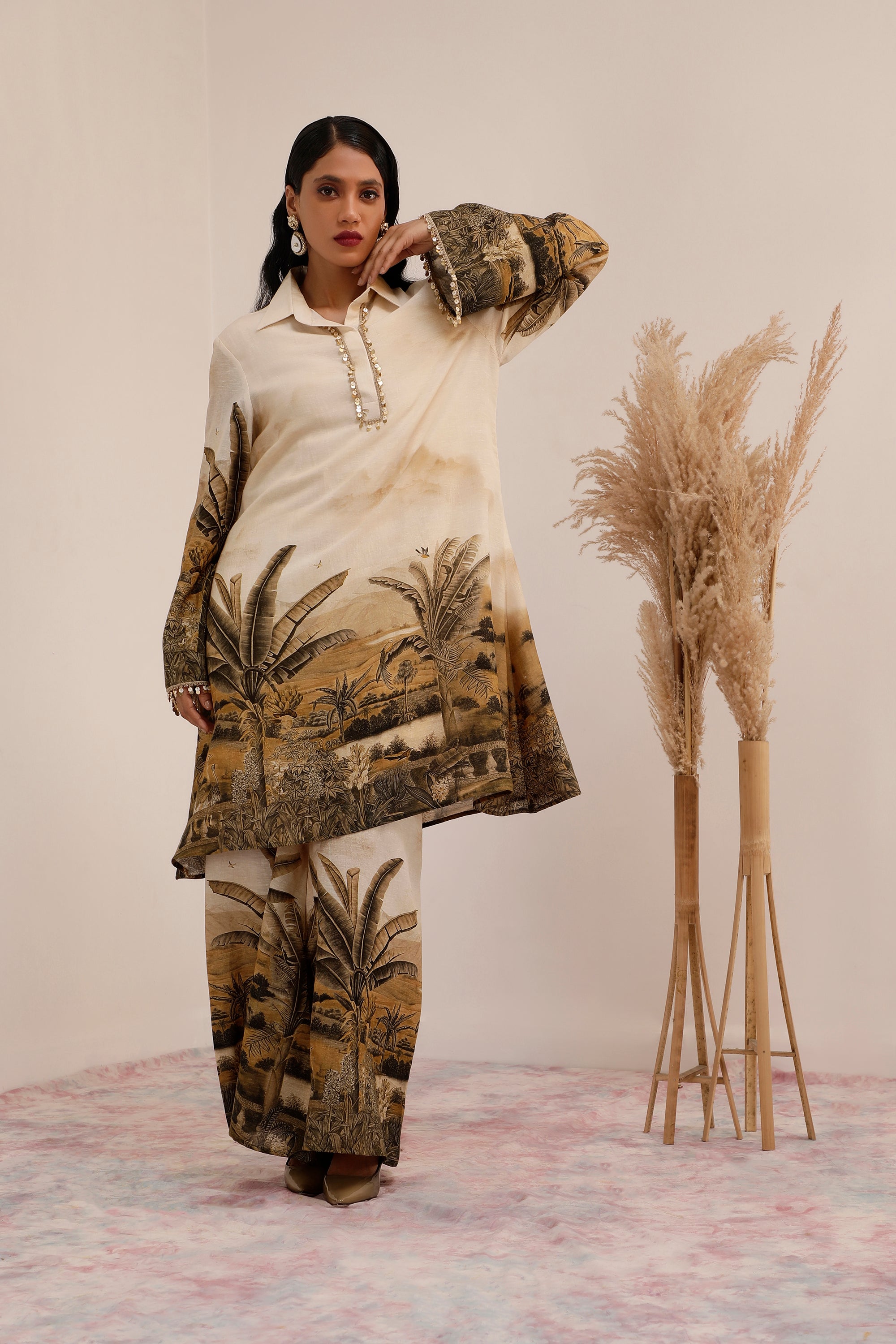 Vanya Palm - Tunic Set