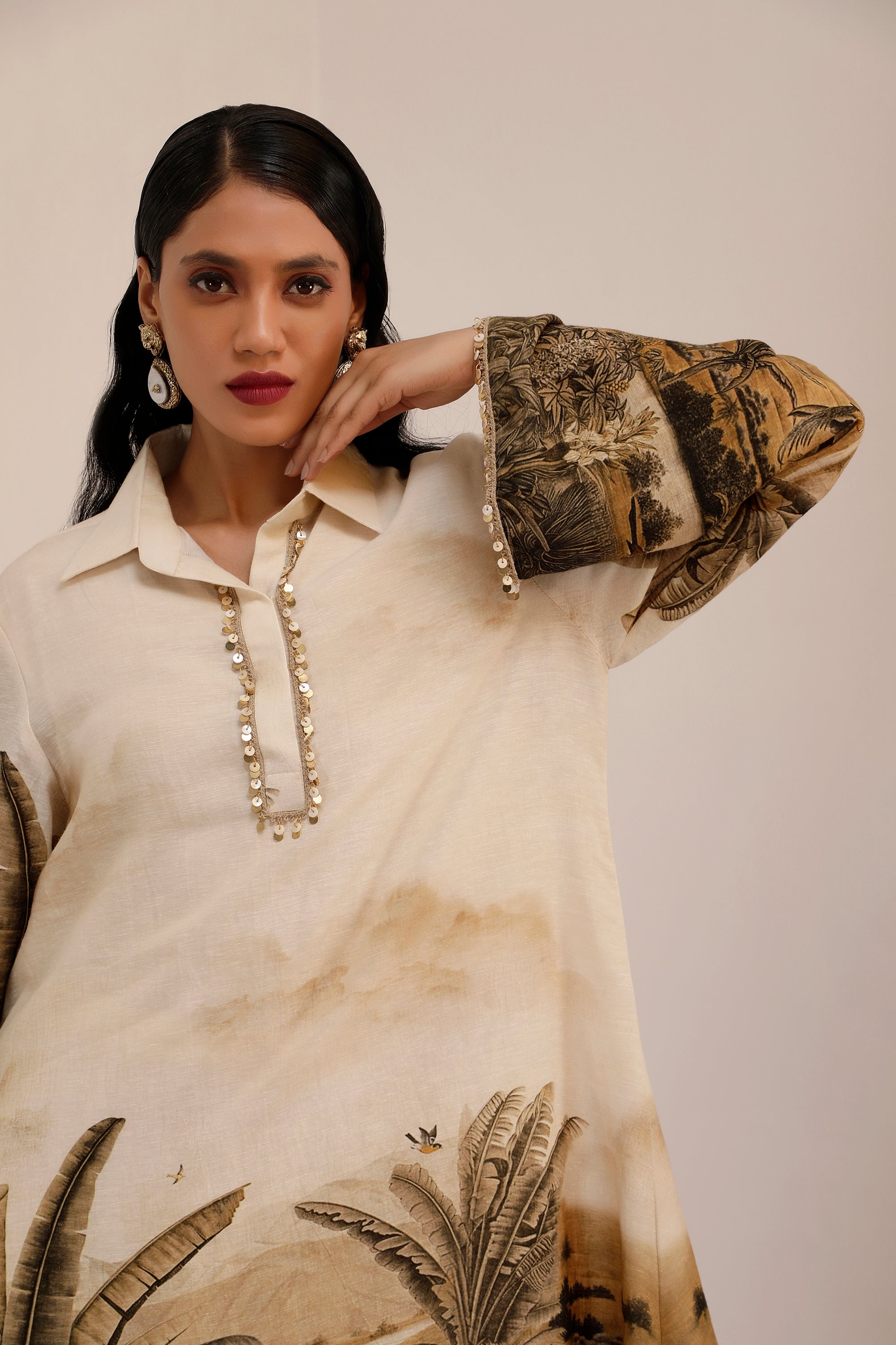 Vanya Palm - Tunic Set