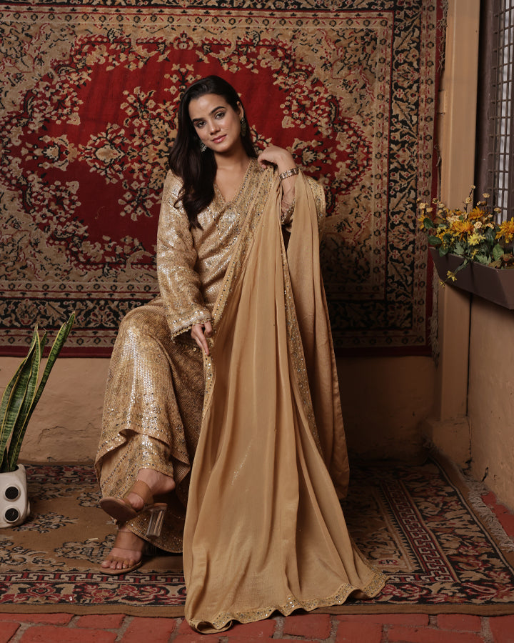 Sunheri - A Line Kurta Set
